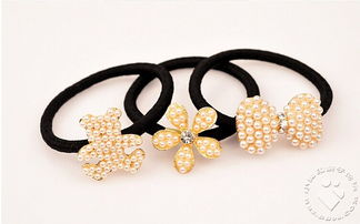 小珍珠水钻蝴蝶结头饰甜美发绳 限时抢购，3.9元亏本包邮，买三送一！